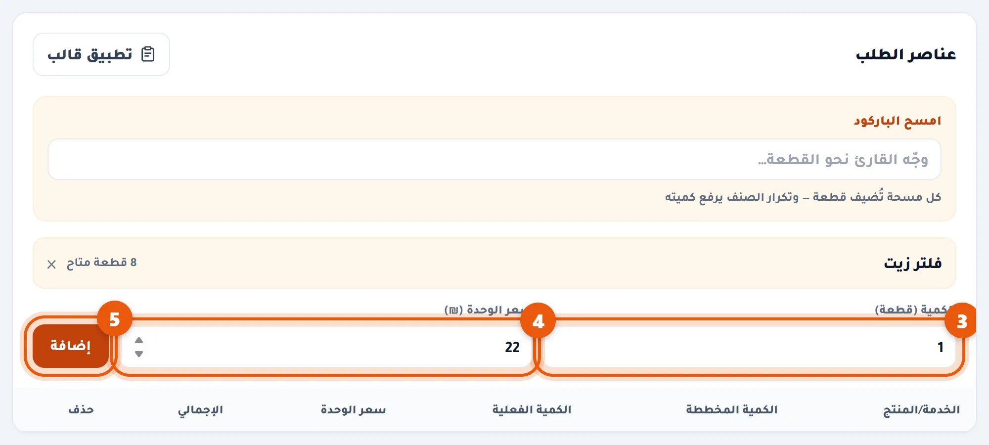 الكمية والسعر